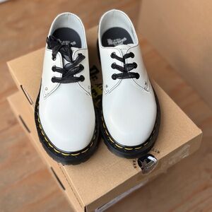 Dr. Martens 1461 Hearts White and Black with Chunky Sole